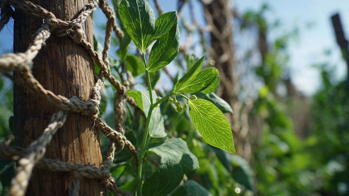 Can You Transform Old Fishing Nets into a Vertical Wall for Sugar Snap Peas?