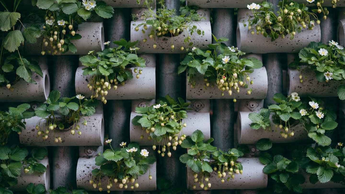 How Can You Create a Vertical Strawberry Wall with PVC Pipes?