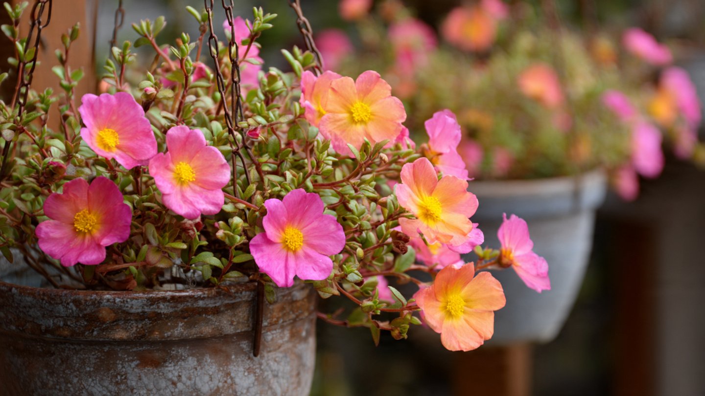 How to Cultivate Beautiful Portulaca in Hanging Pots for a Vibrant Garden Display