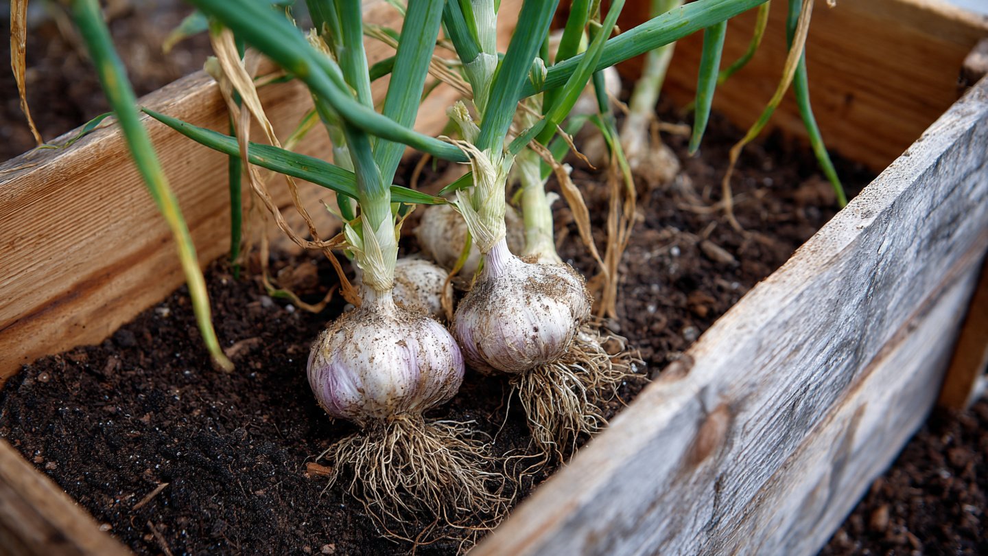 How to Grow Garlic in a Box: Simple Techniques Using Two Substrates and a Support Stake