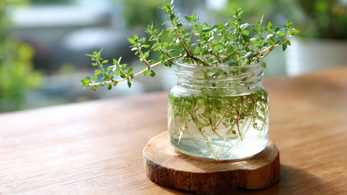 Simple Trick To Root Thyme Cuttings Easily Using Water Method