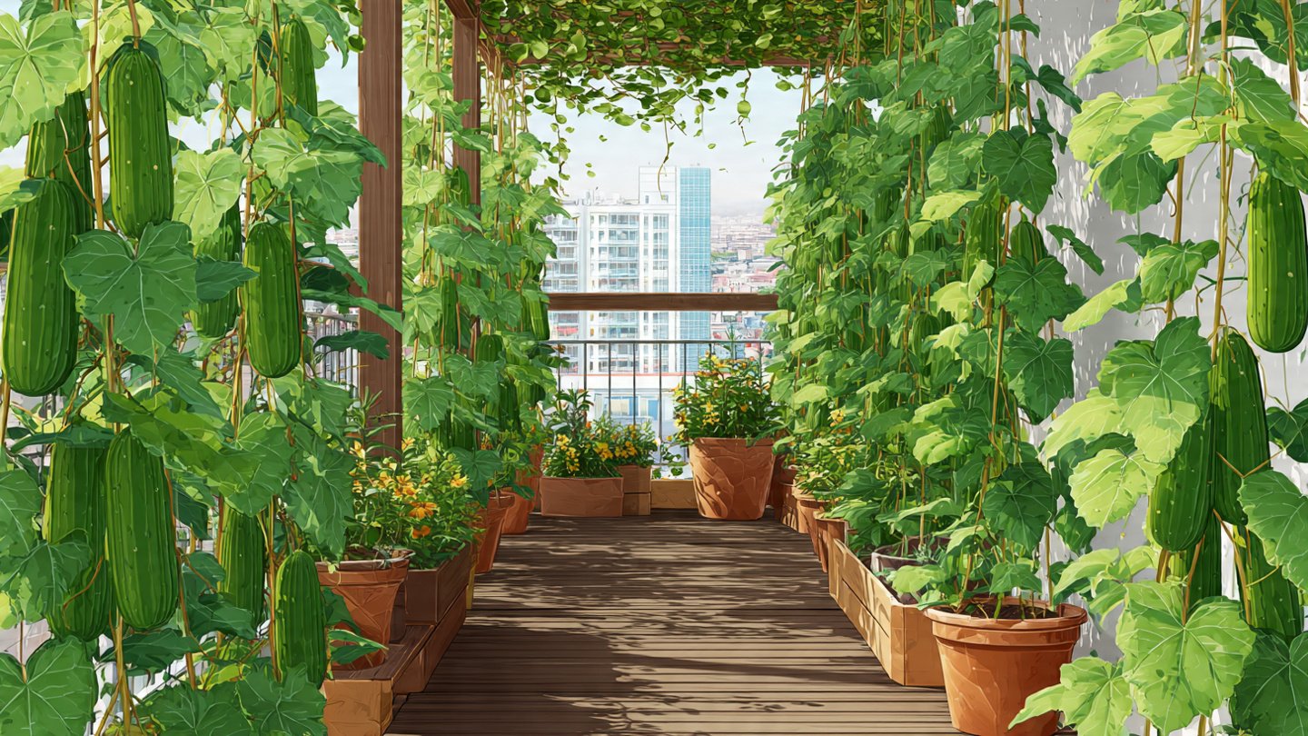 Turn Your Balcony Into a Heavy-Yield Cucumber Garden
